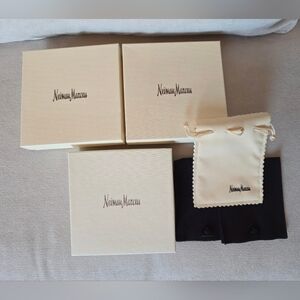 Neiman Marcus Jewelry Boxes Lot – 3 Matching Boxes w/ Bonus Dust Pouches